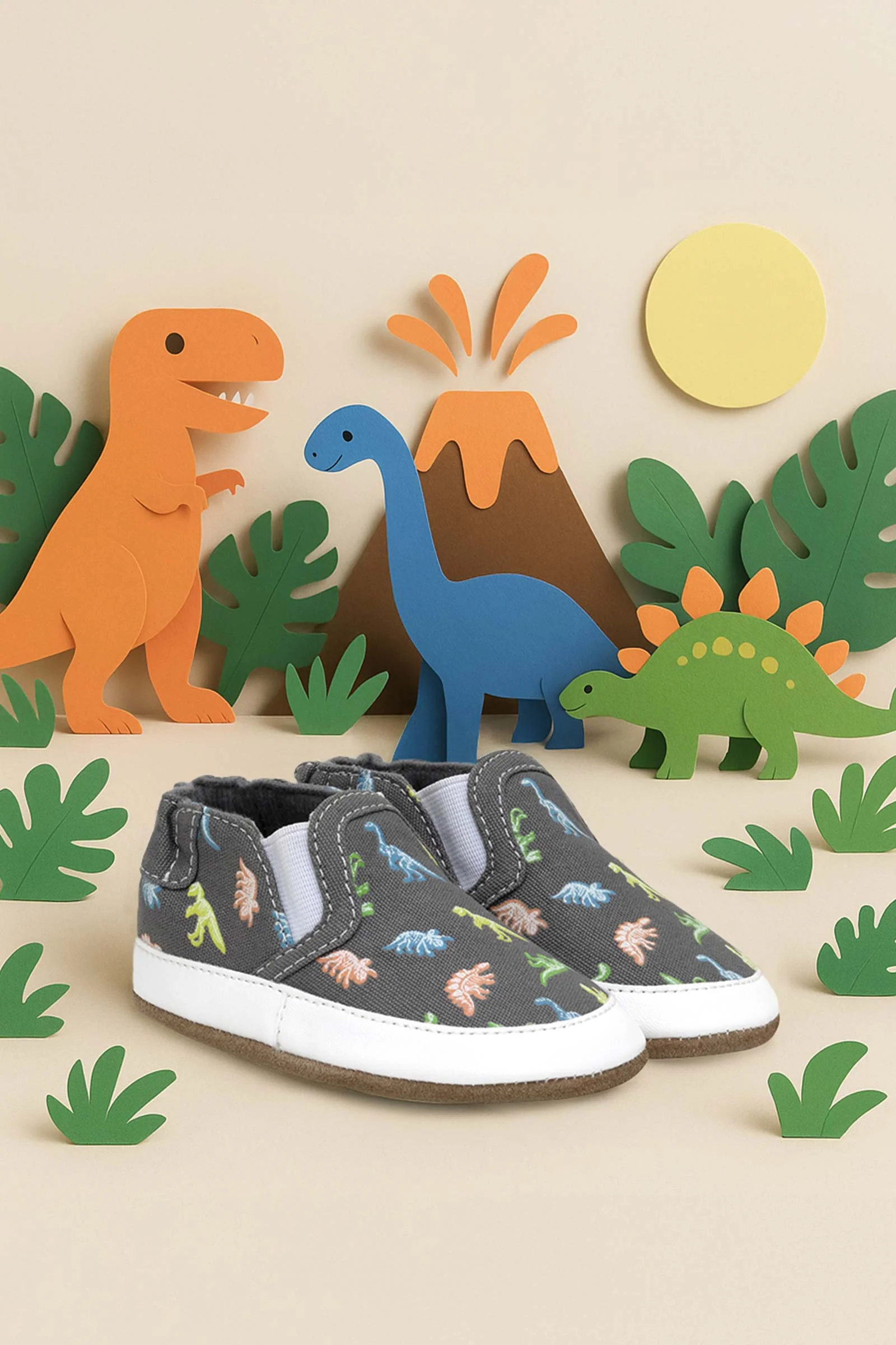 Glowing Dinos Soft Soles Charcoal Grey - Image 4