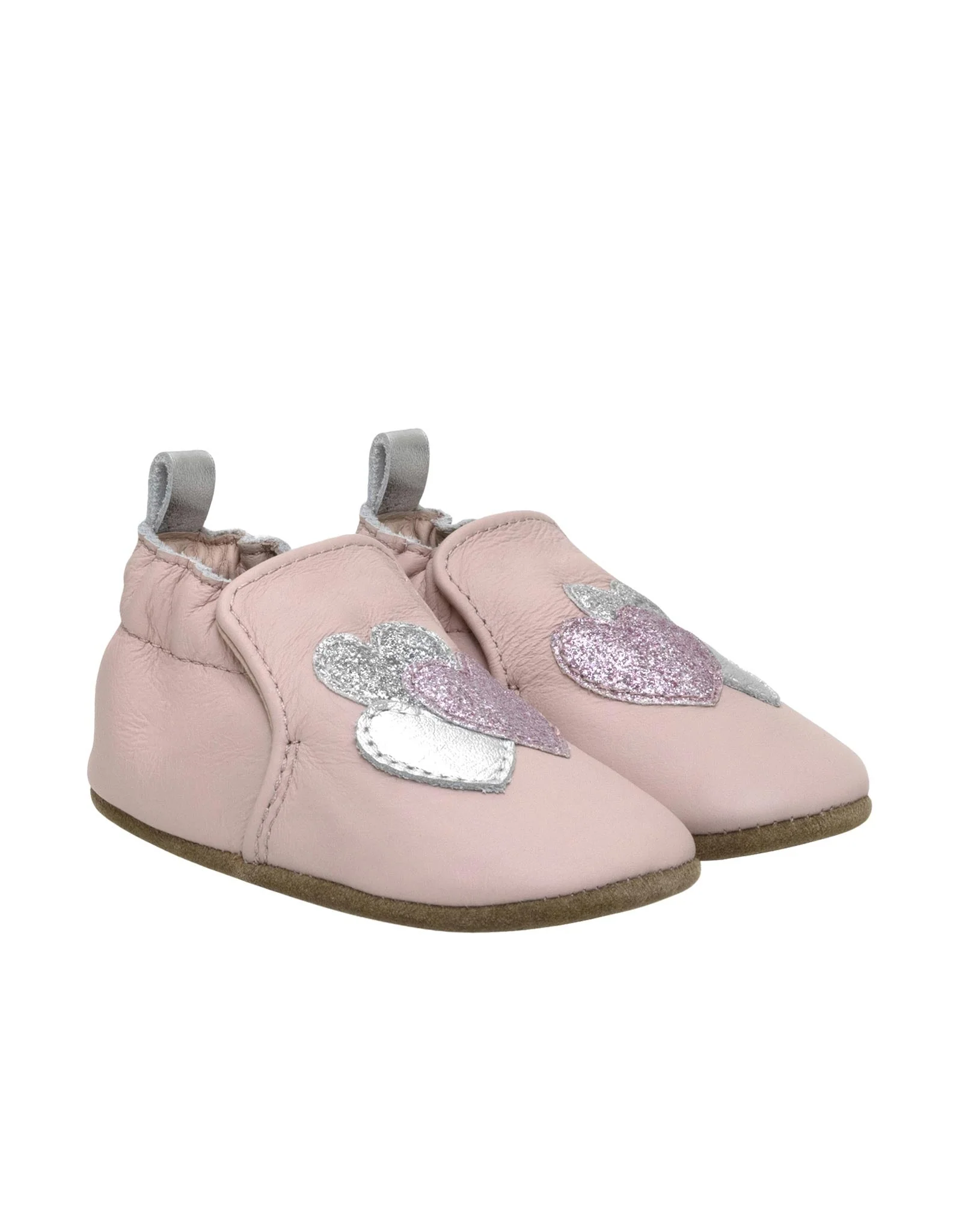 Heart Sparkle Soft Soles Pastel Pink