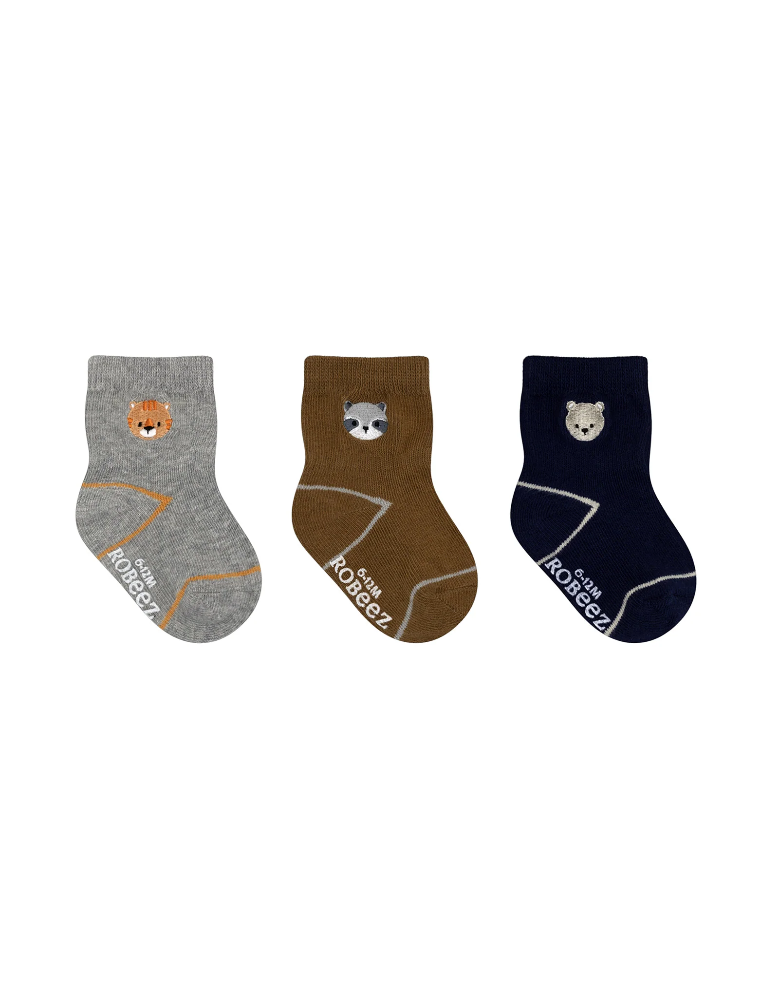 Wild Critters 3-Pack Baby Socks Neutral